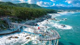 Since its debut in 2020, the Igari Anchor Observatory Platform in Pohang has been captivating visitors with its anchor-shaped pier, featured in the K-drama 'Run On'.